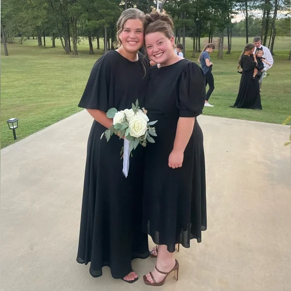 BLACK BRIDESMAID DRESS - Picture 5 of 9